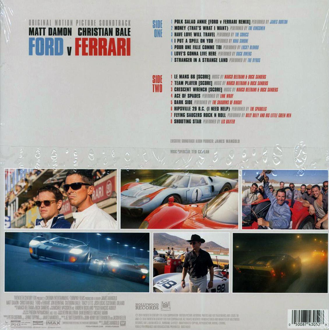 Link Wray, The Byrds, The Sonics, Marco Beltrami, Buck Sanders, Etc. - Ford V Ferrari: Original Motion Picture Soundtrack (clear vinyl)