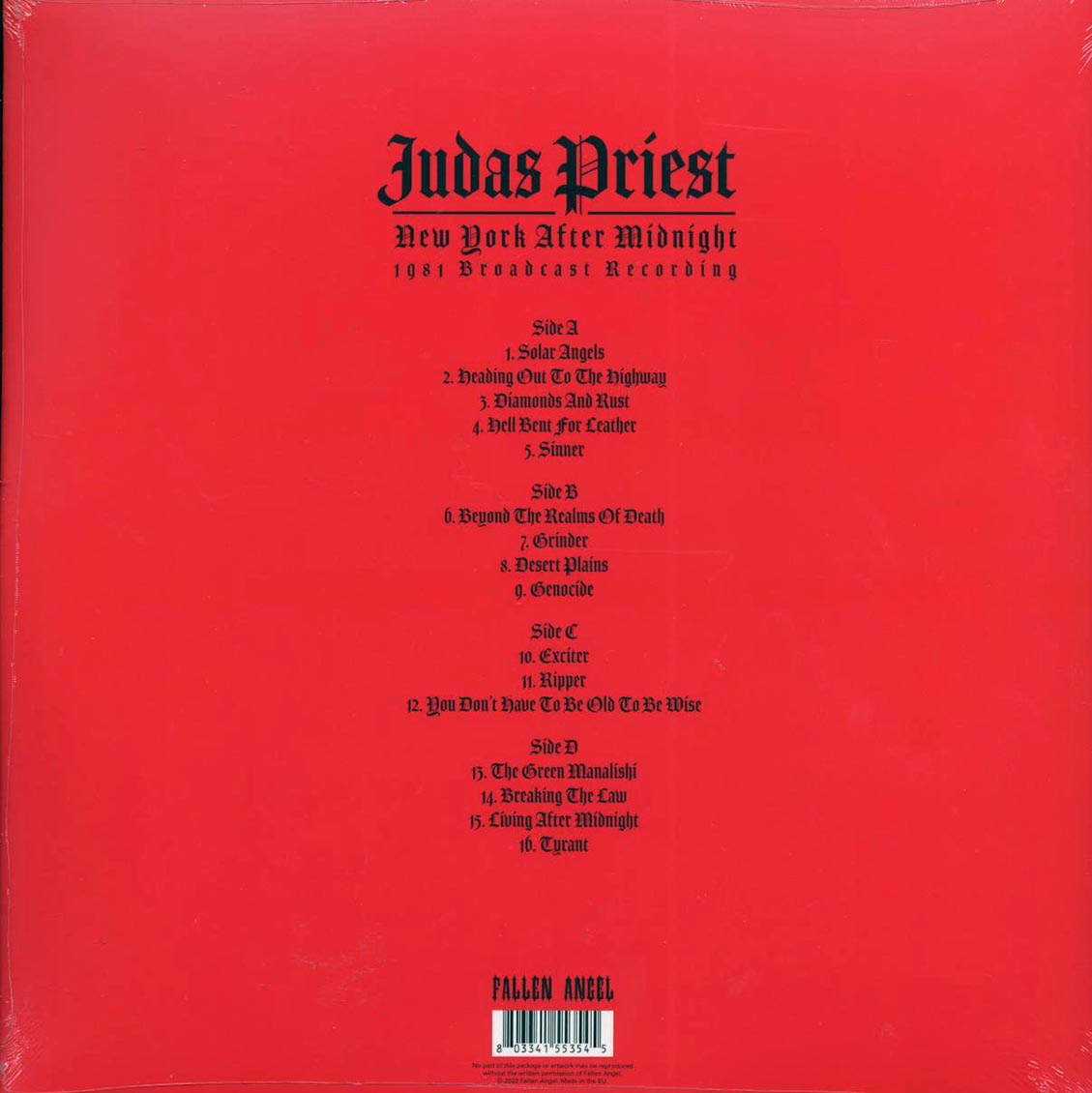 Judas Priest - New York After Midnight: 1981 Broadcast Recording (2xLP)
