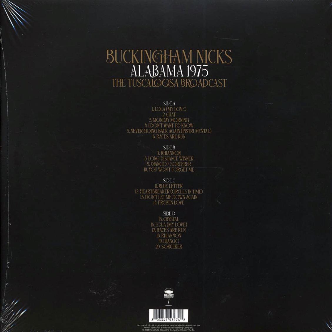 Buckingham Nicks (Stevie Nicks) - Alabama 1975: The Tuscaloosa Broadcast (2xLP)