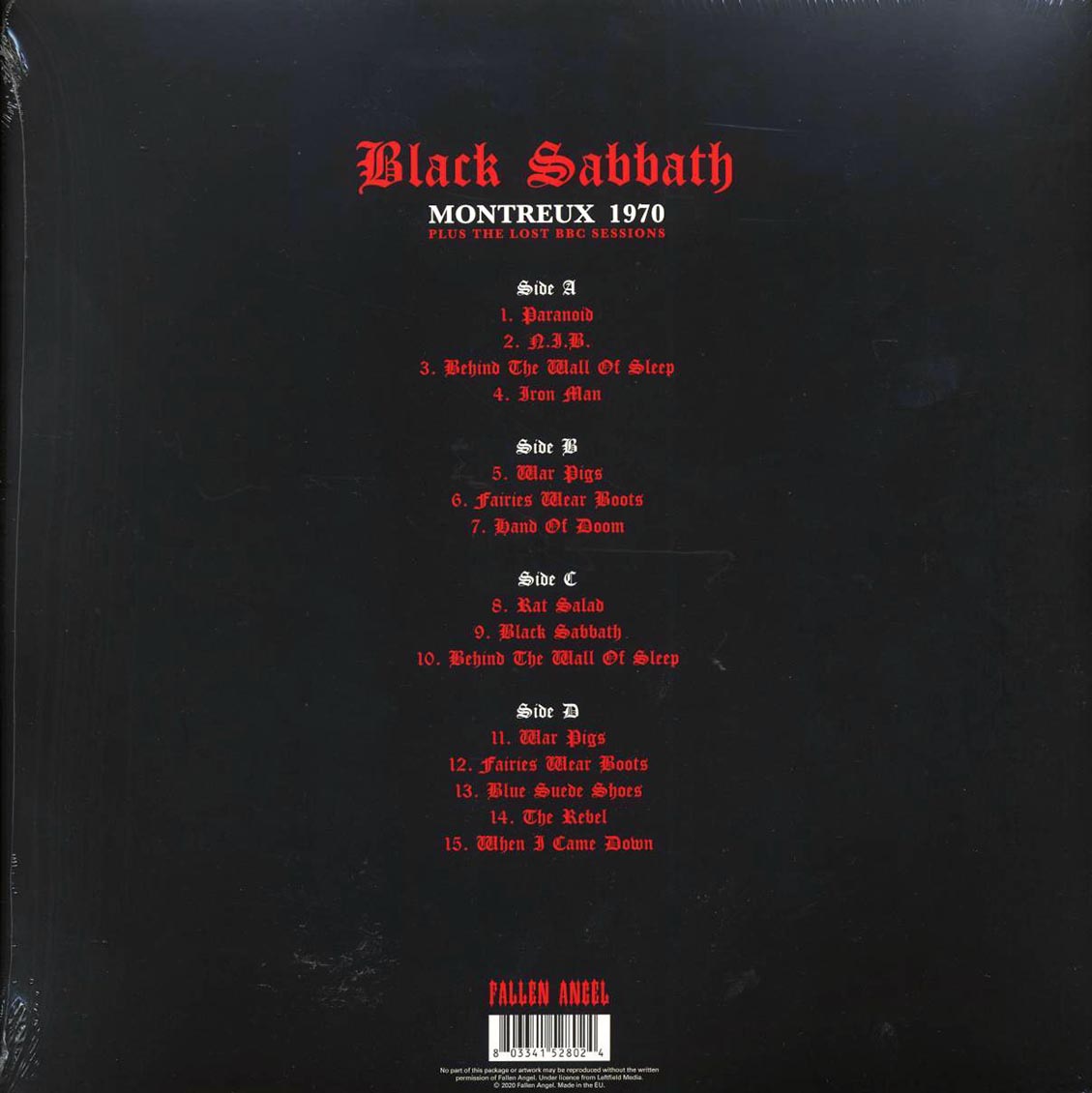 Black Sabbath - Montreux 1970 Plus The Lost BBC Sessions (ltd. ed.) (2xLP) (clear/red splatter vinyl)