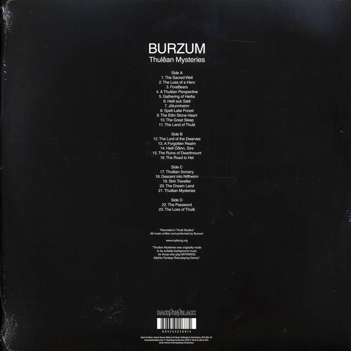 Burzum - Thulean Mysteries (2xLP)