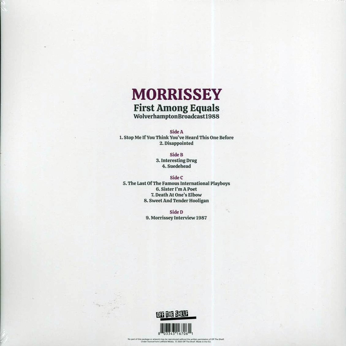 Morrissey - First Among Equals: Wolverhampton Broadcast 1988 (2xLP)