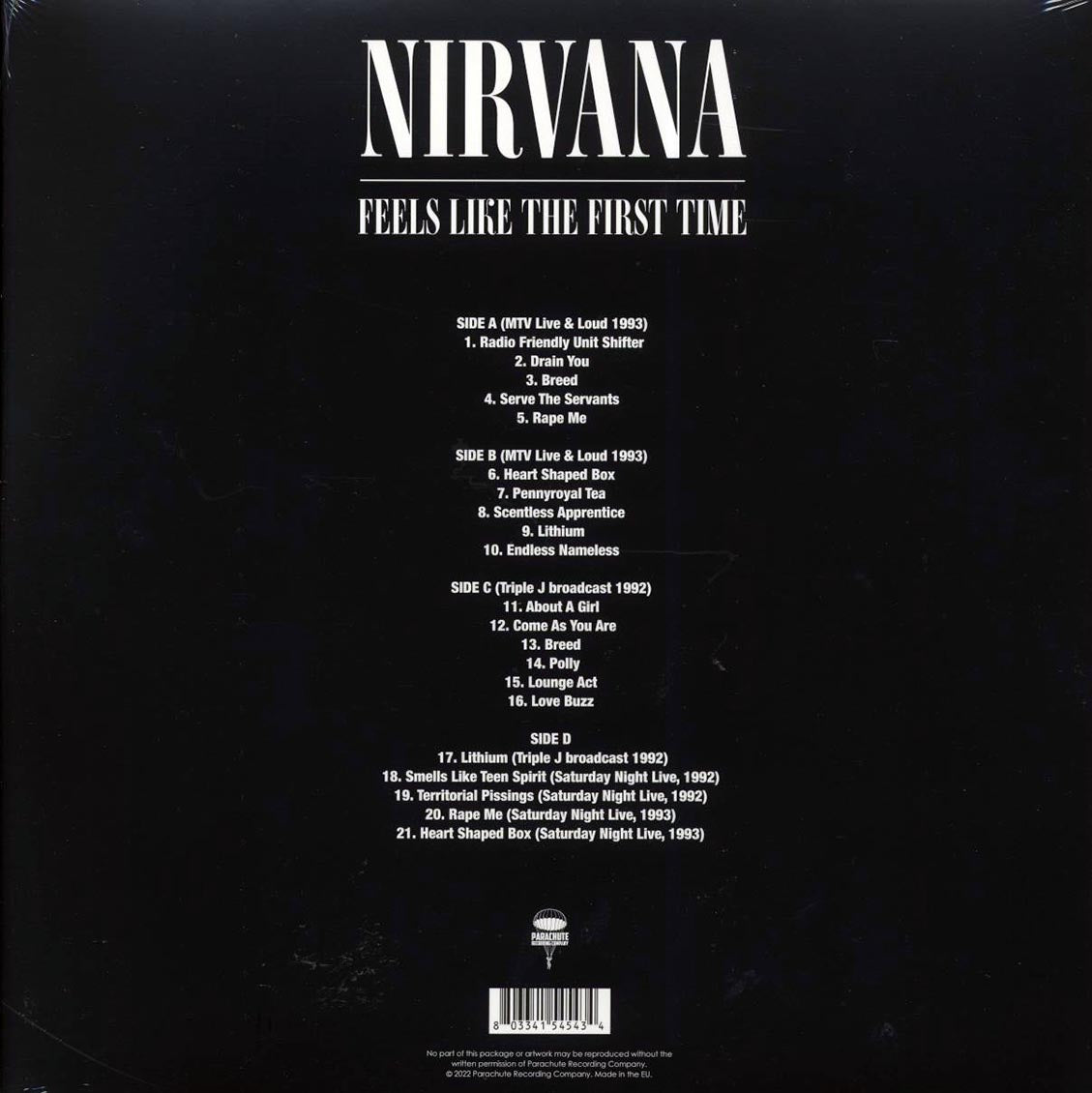 Nirvana - Feels Like The First Time (ltd. ed.) (2xLP) (clear vinyl)