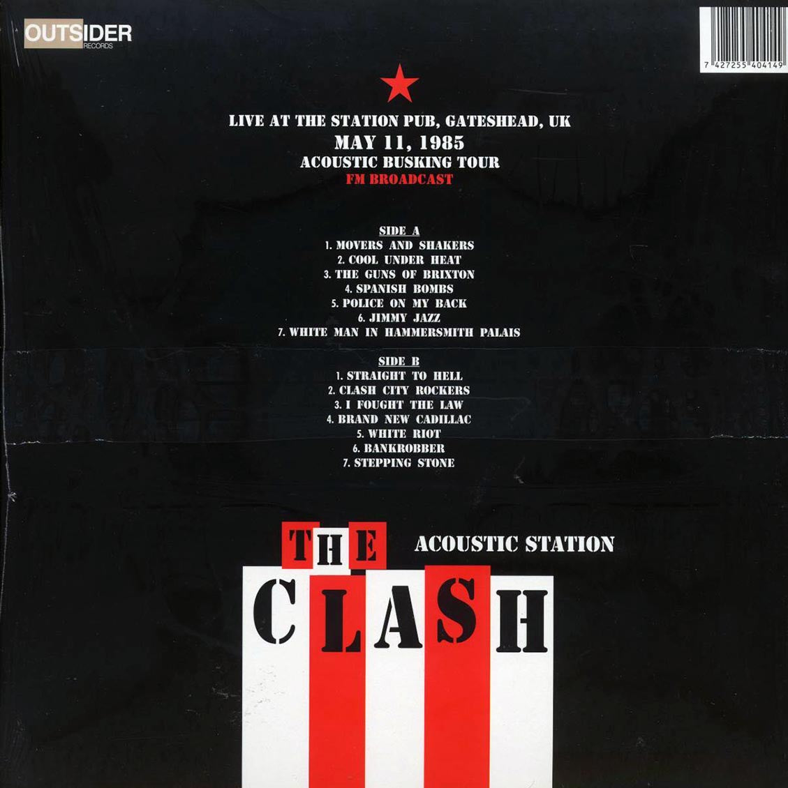 The Clash - Acoustic Station: Live At The Station Pub, Gateshead, UK, May 11, 1985 (red vinyl)
