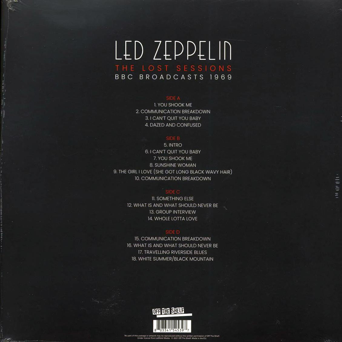 Led Zeppelin - The Lost Sessions: BBC Broadcasts 1969 (2xLP)