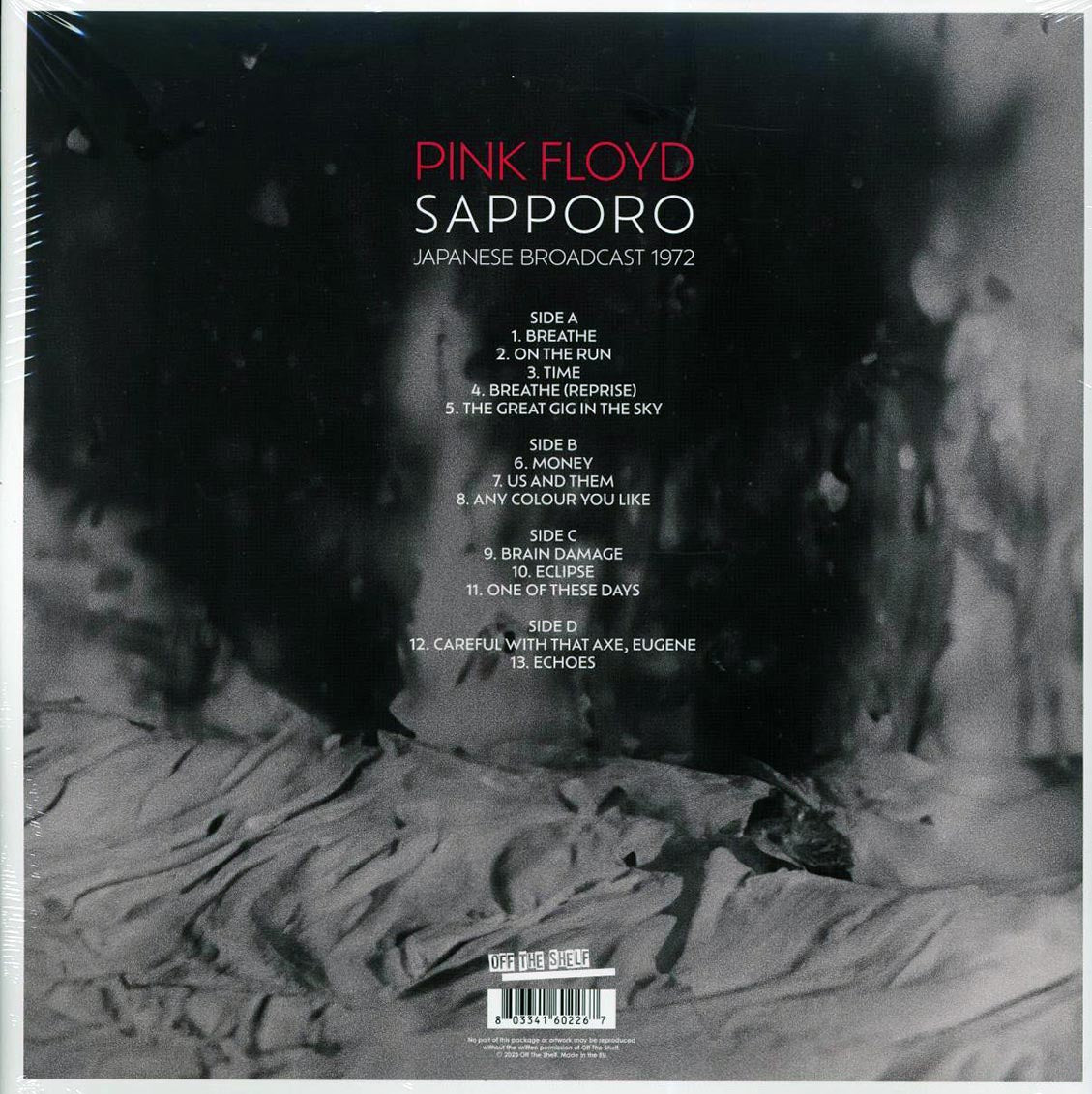 Pink Floyd - Sapparo: Japanese Broadcast 1972 (ltd. ed.) (2xLP) (clear vinyl)