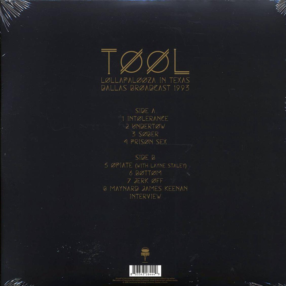 Tool - Lollapalooza In Texas: Dallas Broadcast 1993