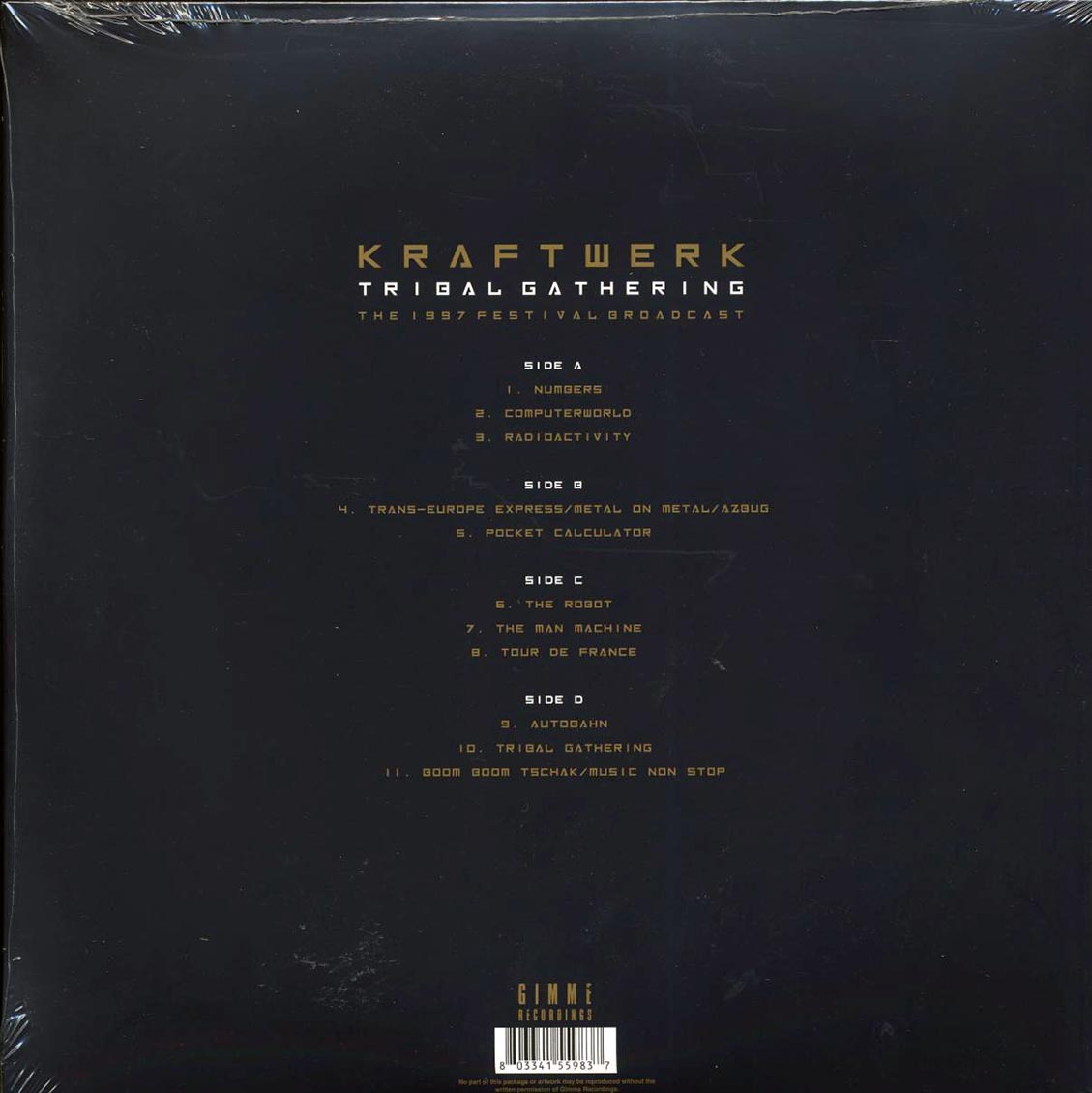 Kraftwerk - Tribal Gathering: The 1997 Festival Broadcast (ltd. ed.) (2xLP) (clear vinyl)