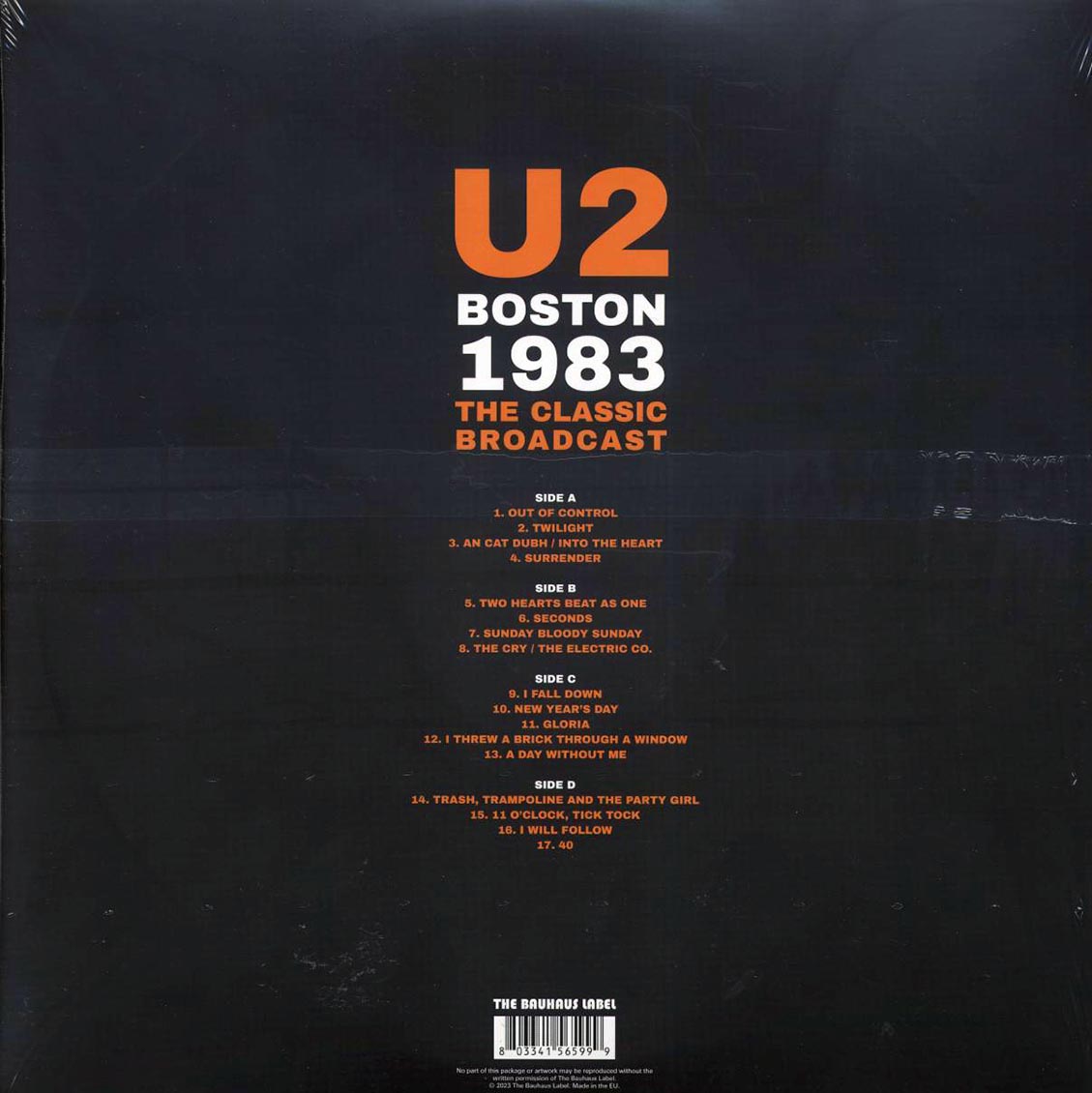 U2 - Boston 1983: The Classic Broadcast (ltd. ed.) (2xLP) (clear vinyl)