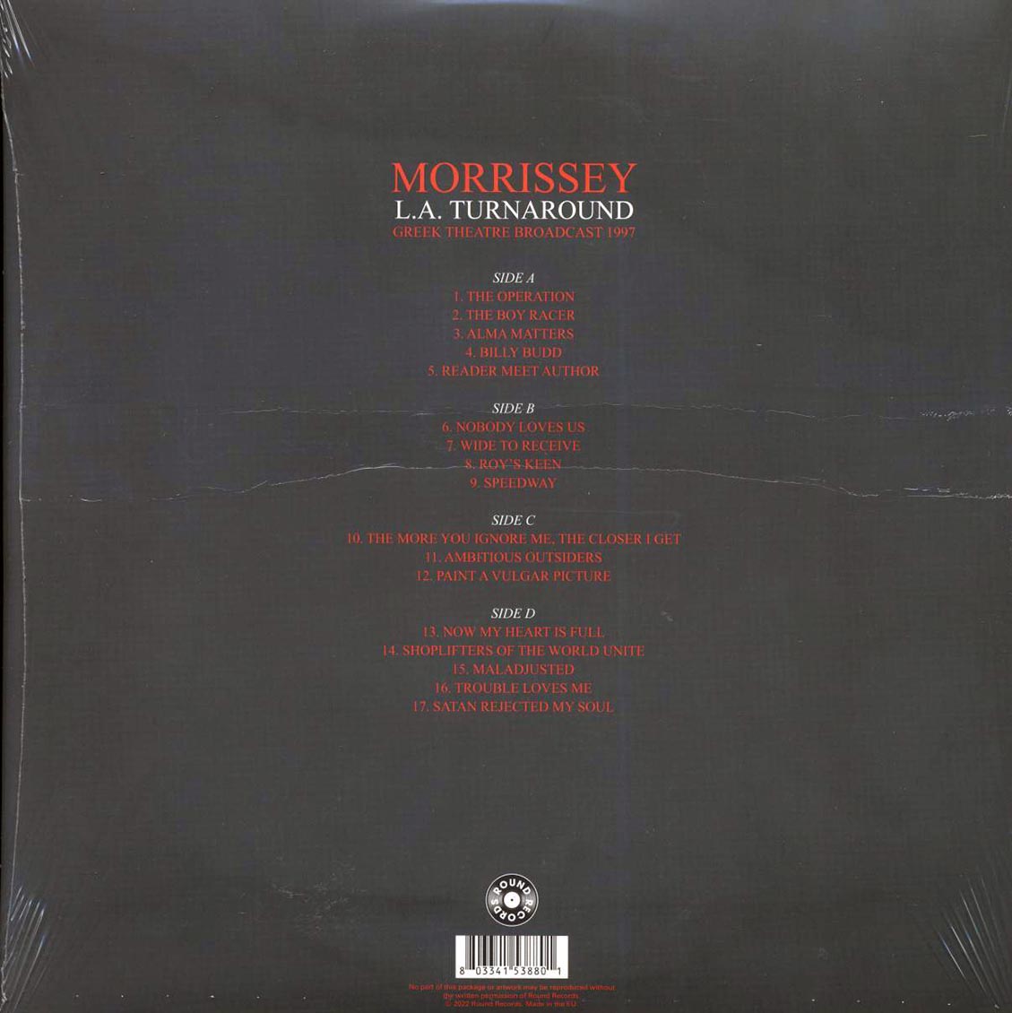Morrissey - LA Turnaround: Greek Theatre Broadcast 1997 (2xLP)