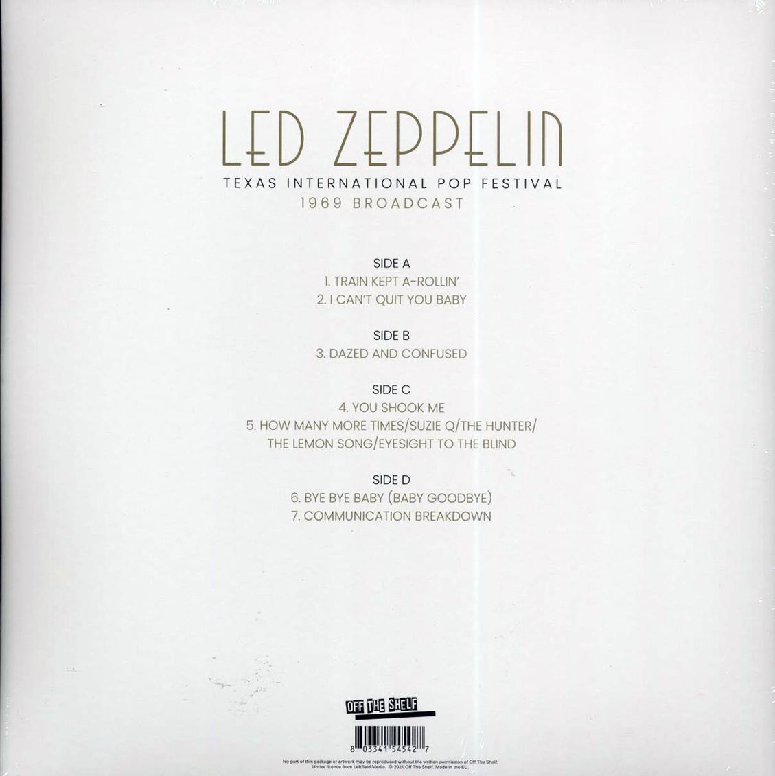 Led Zeppelin - Texas International Pop Festival (ltd. ed.) (2xLP) (grey/black splatter vinyl)