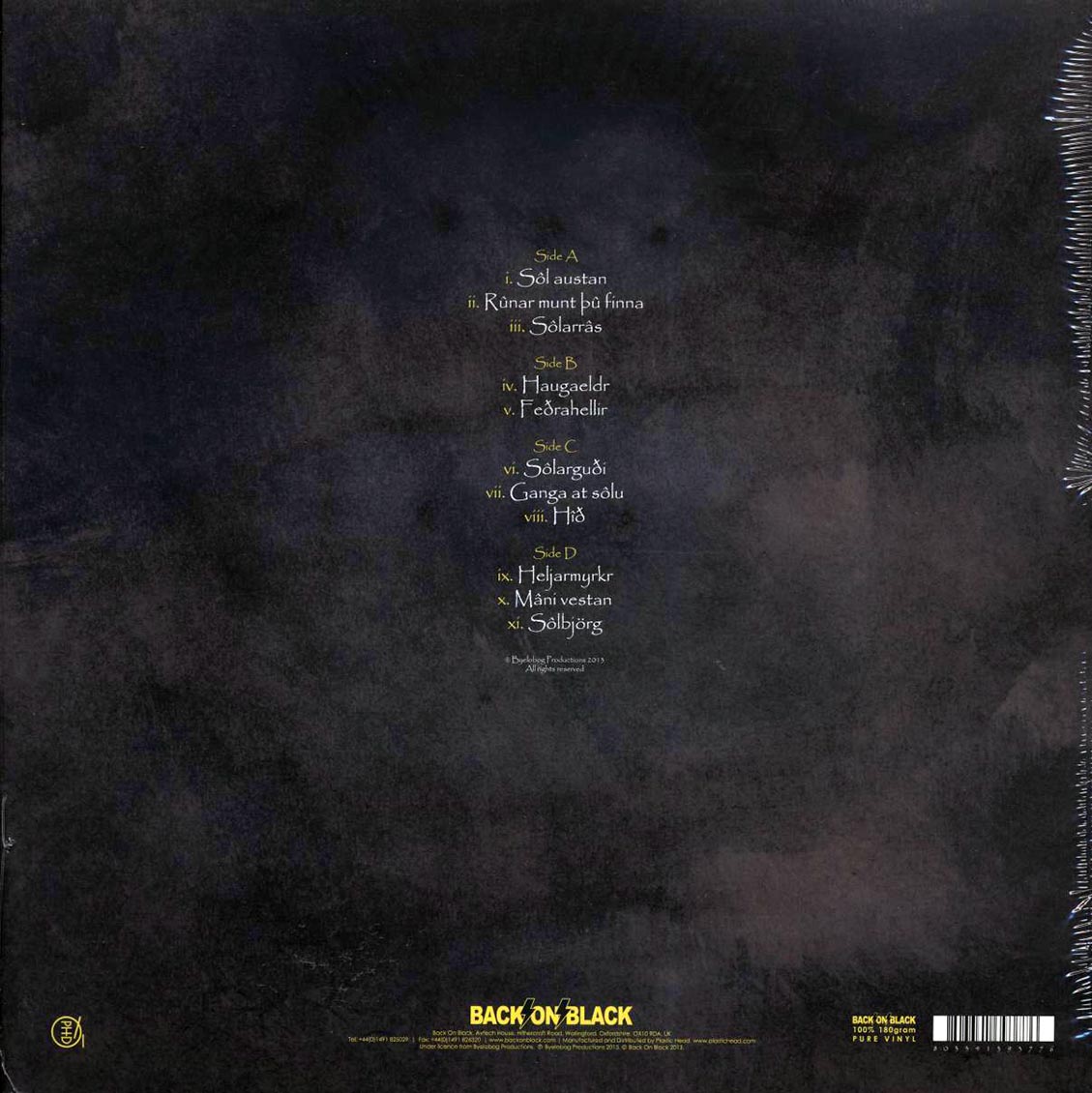 Burzum - Sol Austan, Mani Vestan (2xLP)
