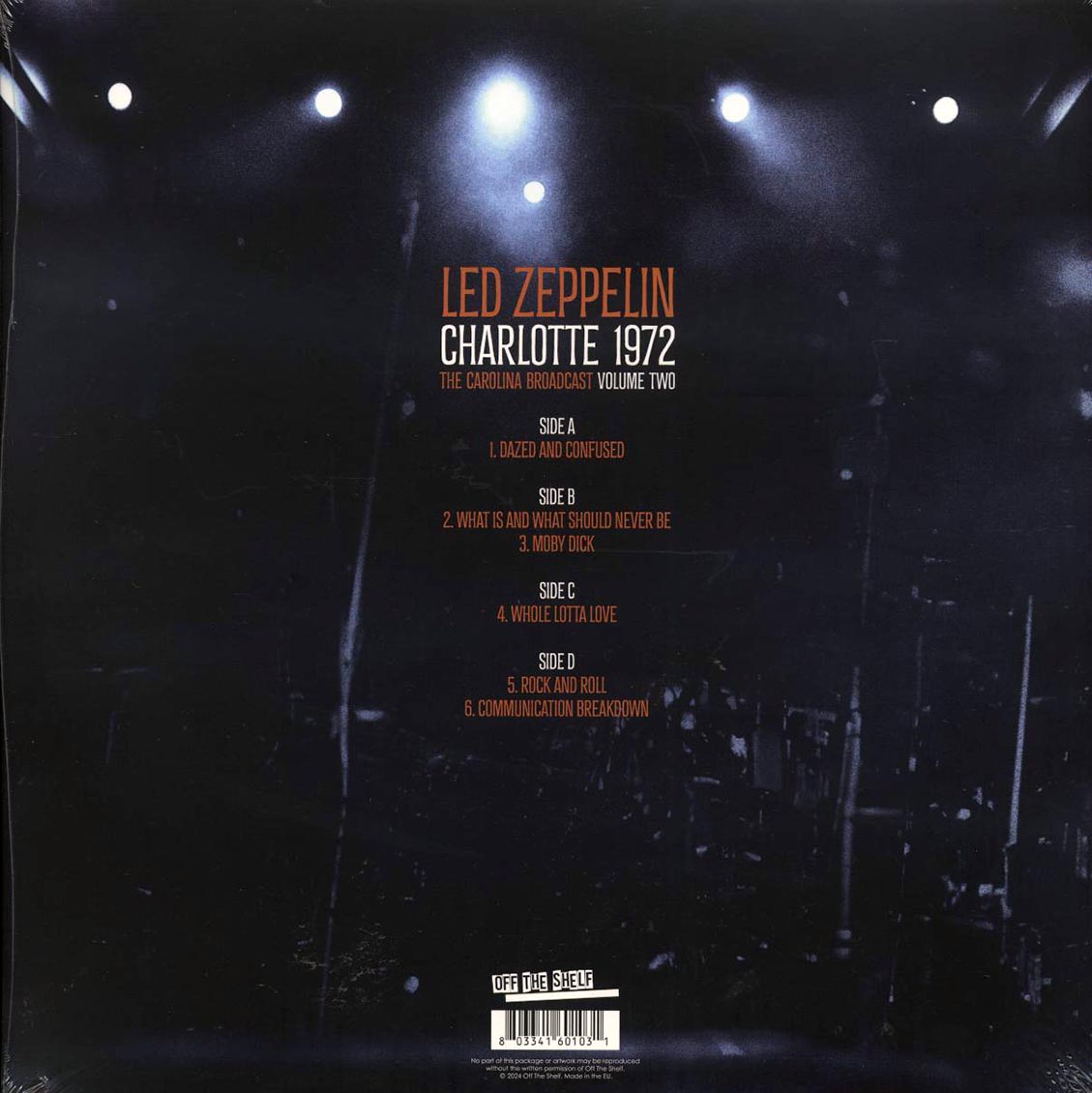 Led Zeppelin - Charlotte 1972 Volume 2: The Carolina Broadcast (ltd. ed.) (2xLP) (white vinyl)