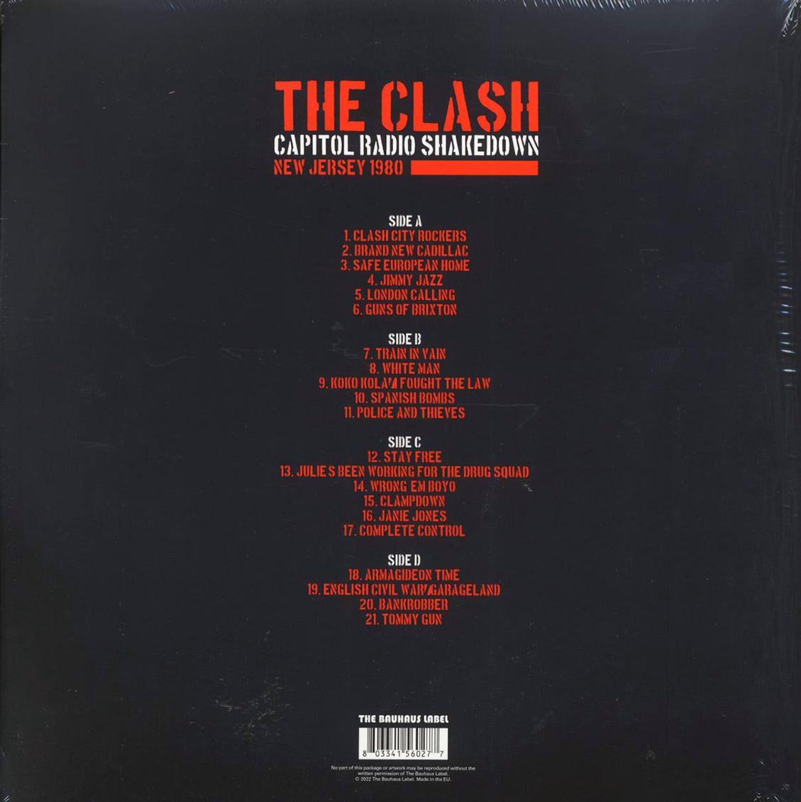 The Clash - Capitol Radio Shakedown: New Jersey 1980