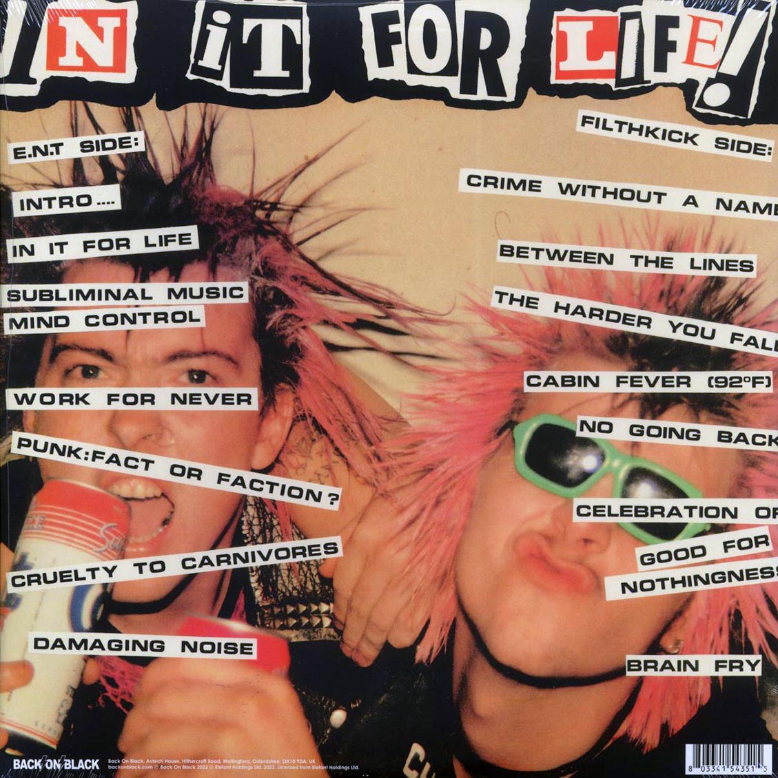 Extreme Noise Terror, Filthkick - In It For Life (ltd. ed.) (clear vinyl)