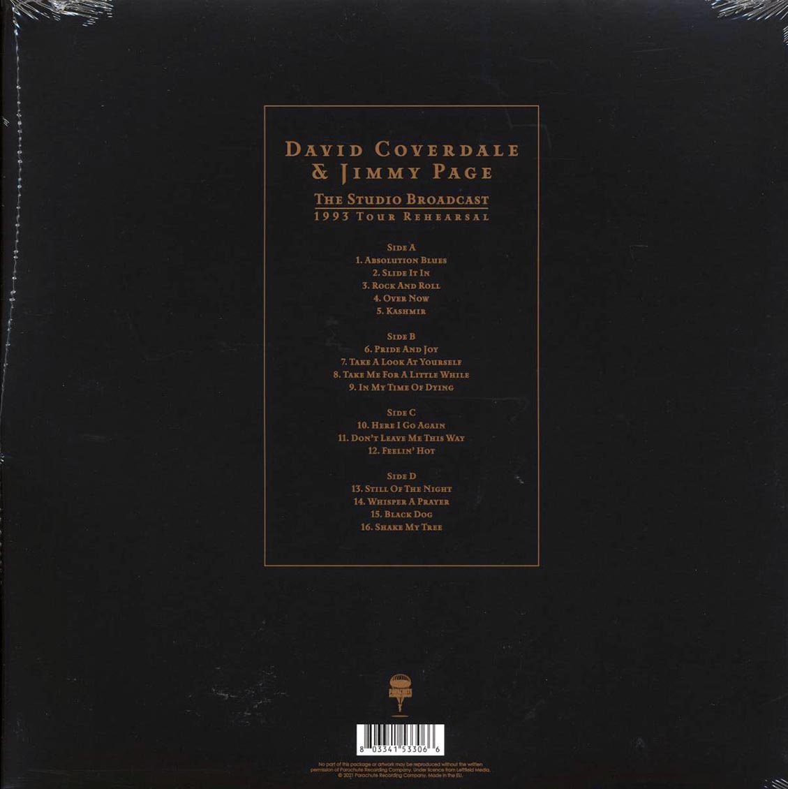 David Coverdale, Jimmy Page - 1993 Tour Rehearsal: The Studio Broadcast (2xLP)