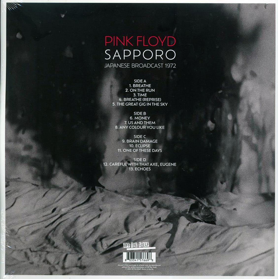 Pink Floyd - Sapparo: Japanese Broadcast 1972 (2xLP)