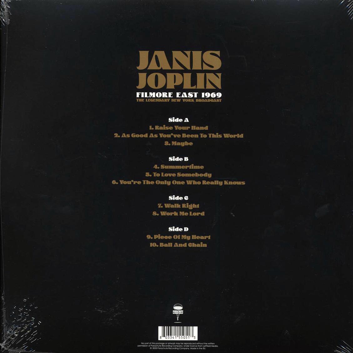 Janis Joplin - Fillmore East 1969: The Legendary New York Broadcast (2xLP)