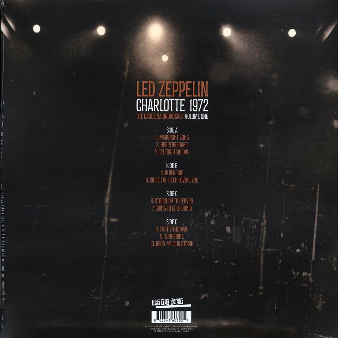 Led Zeppelin - Charlotte 1972 Volume 1: The Carolina Broadcast (ltd. ed.) (2xLP) (clear vinyl)