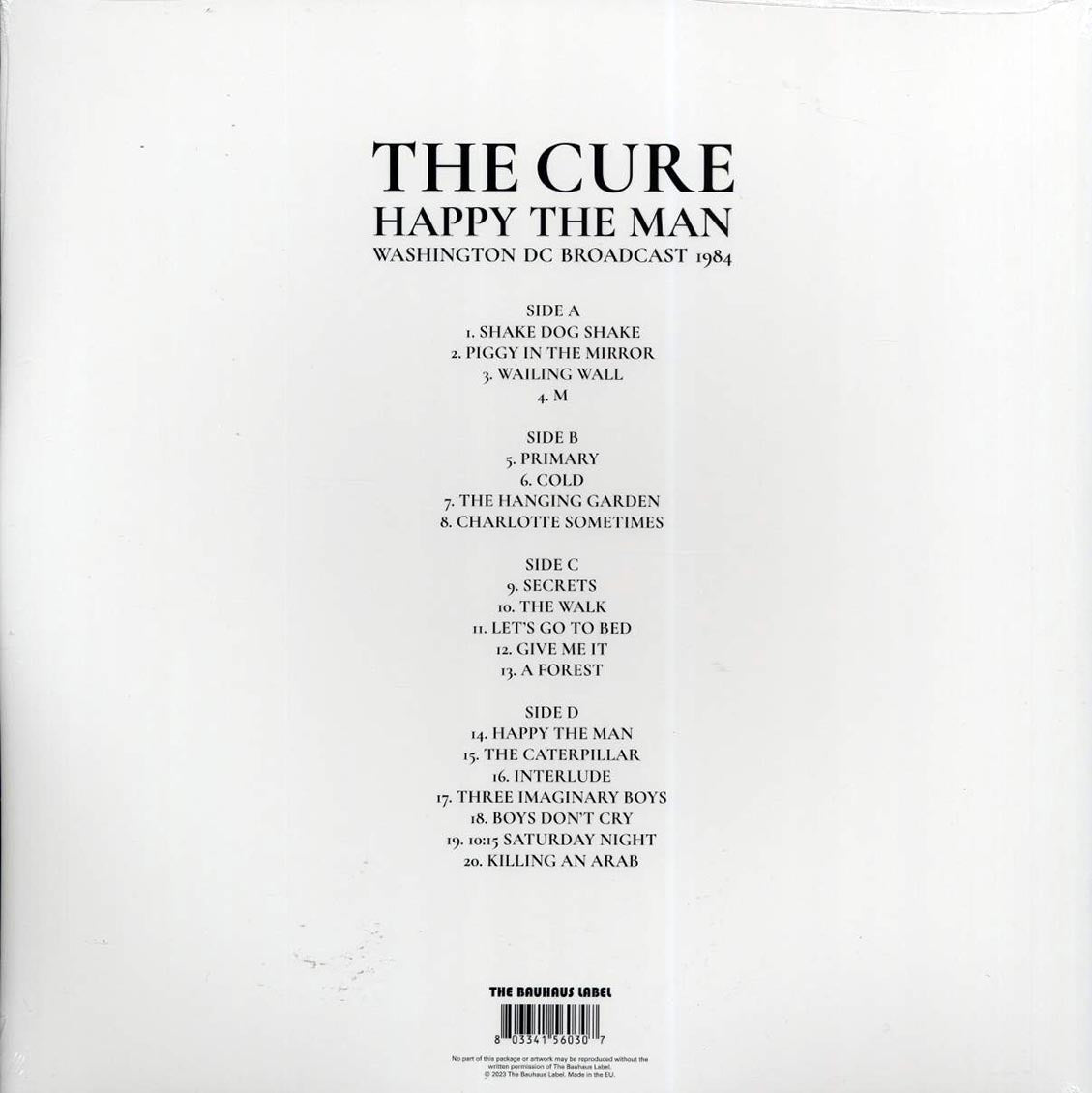 The Cure - Happy The Man: Washington DC Broadcast 1984 (ltd. ed.) (2xLP) (clear vinyl)