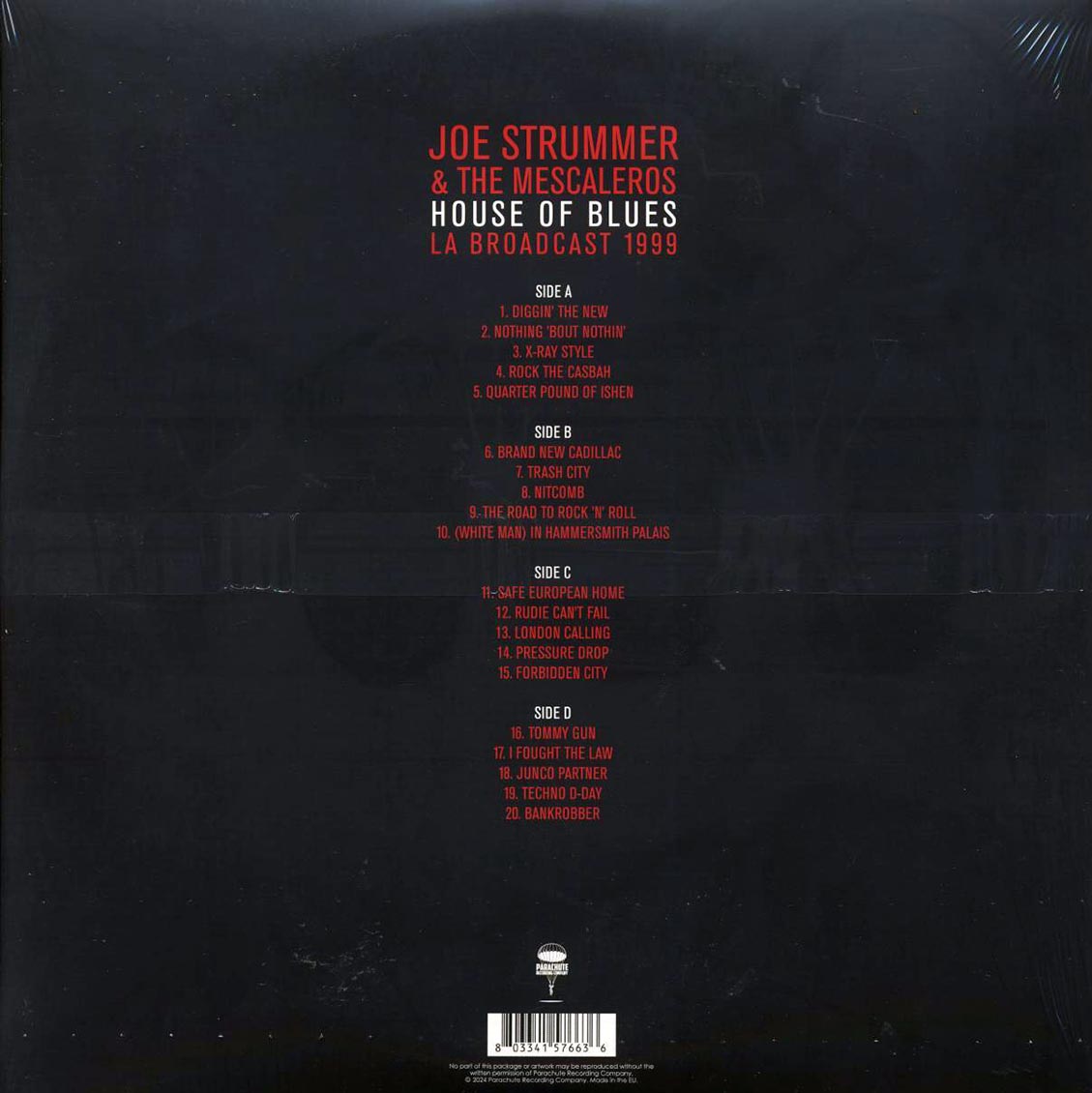 Joe Strummer & The Mescaleros - House Of Blues LA Broadcast 1999 (2xLP)