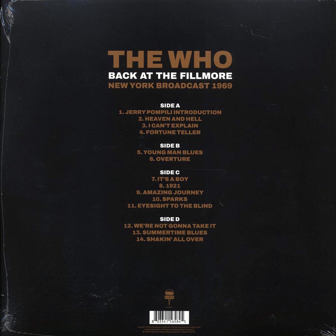The Who - Back At The Fillmore: New York Broadcast 1969 (2xLP)