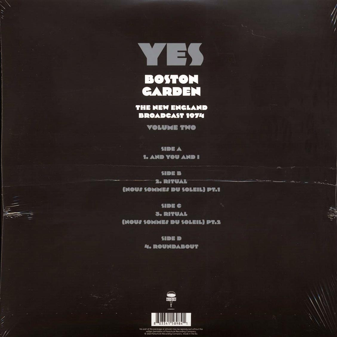 Yes - Boston Garden Volume 2: The New England Broadcast 1974 (2xLP)