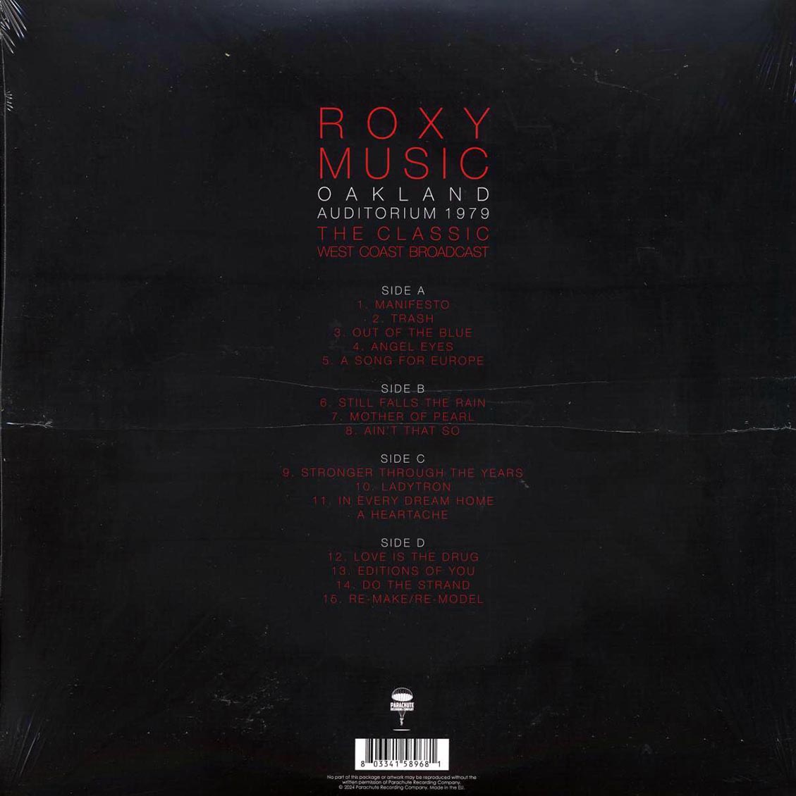 Roxy Music - Oakland Auditorium 1979: The Classic West Coast Broadcast (2xLP)