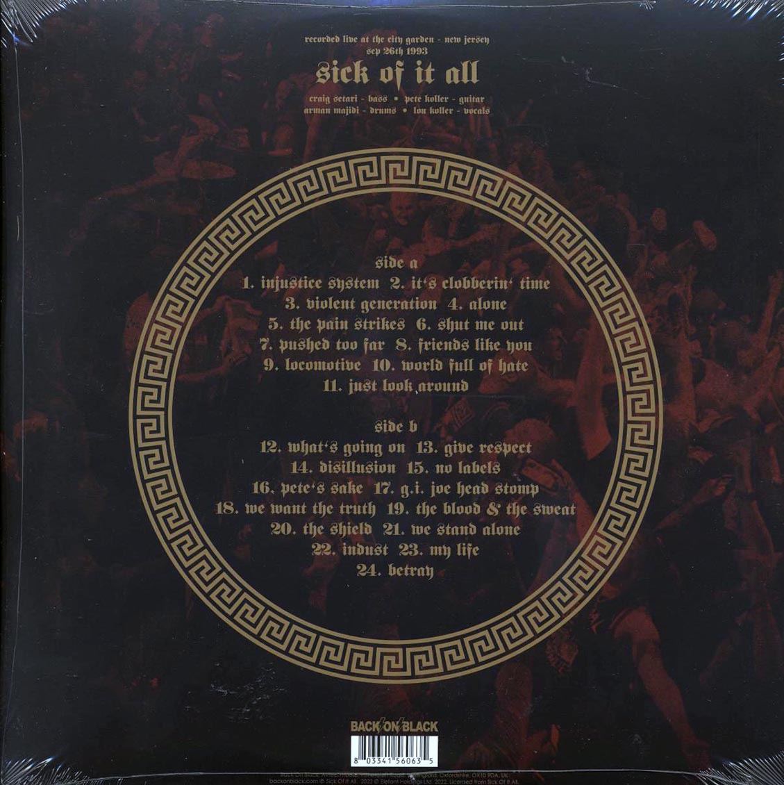 Sick Of It All - Live In A World Full Of Hate (ltd. ed.) (clear vinyl)