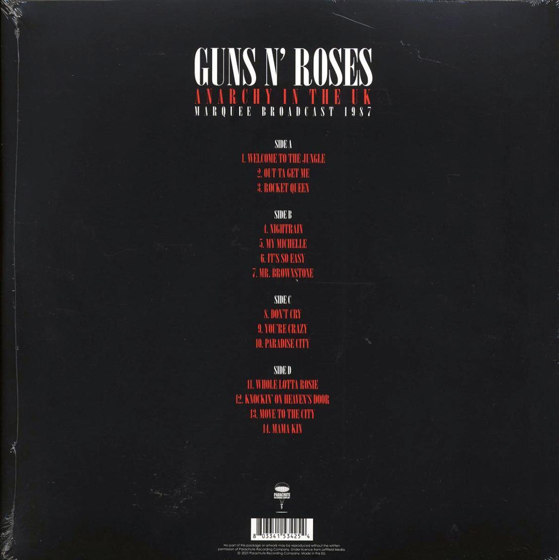 Guns N' Roses - Anarchy In The UK: Marquee Broadcast 1987 (ltd. ed.) (2xLP) (red vinyl)