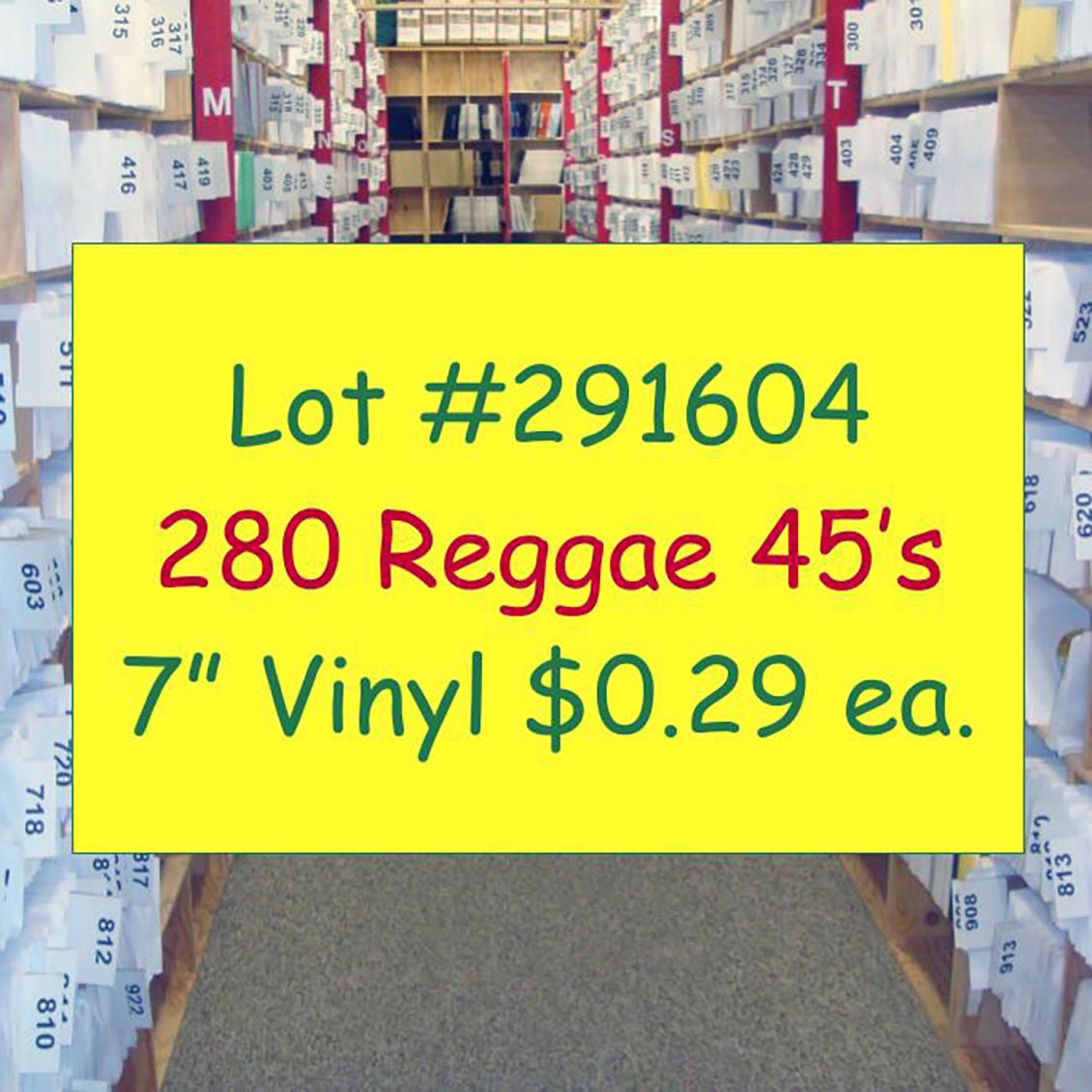 Sizzla, Jahmali, Anthony B, Chuck Fender, Luciano, Etc. - Lot #291604: Collection Of 280 7 Inch 45's (NEW)