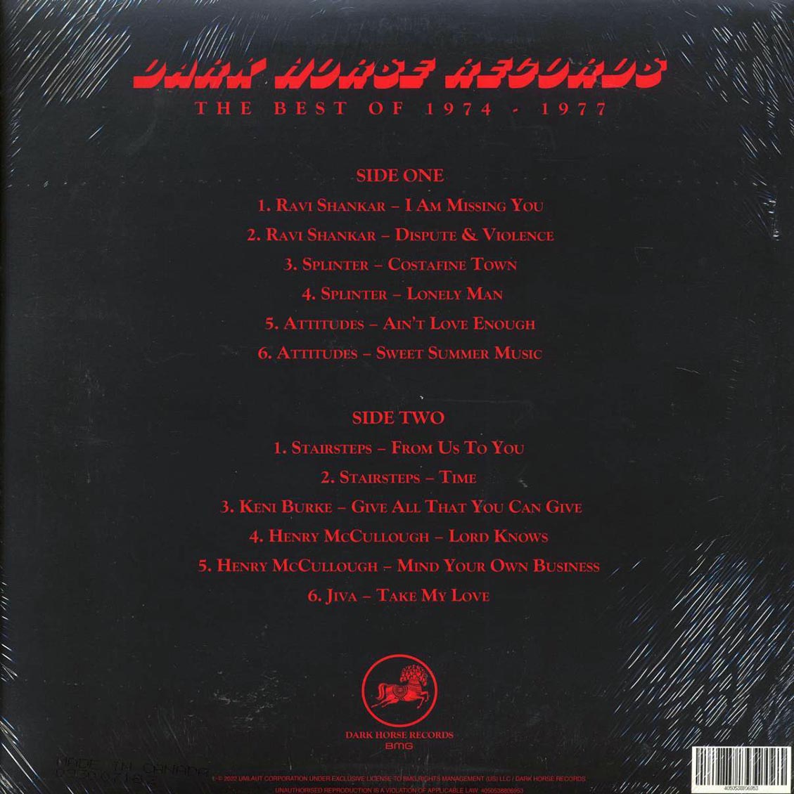 Ravi Shankar, Splinter, Attitudes, Etc. - Dark Horse Records: The Best Of 1974-1977 (RSD 2022)
