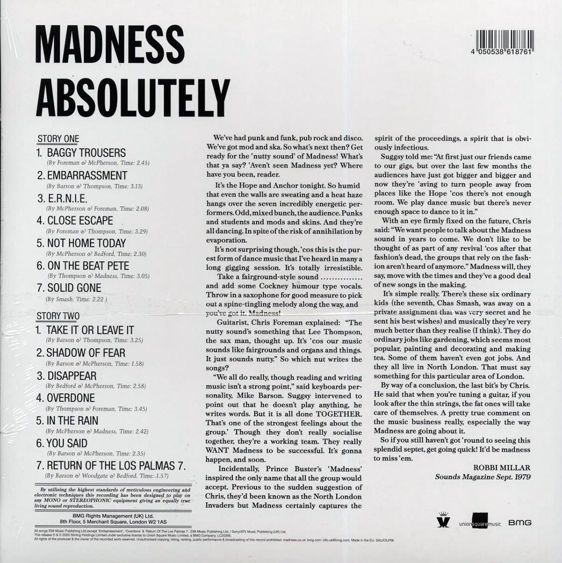 Madness - Absolutely (40th Anniv. Ed.) (180g) (remastered)