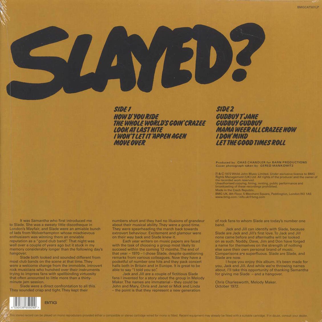 Slade - Slayed? (yellow/black splatter vinyl)