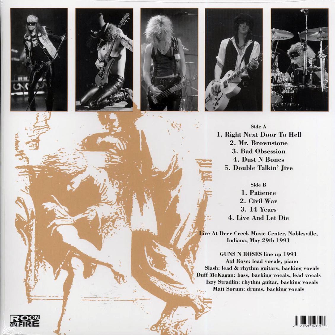 Guns N' Roses - Live In Indiana, 1991 (white vinyl)