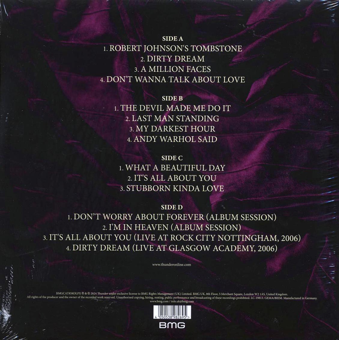 Thunder - Robert Johnson's Tombstone (+4 bonus tracks) (2xLP) (red/purple vinyl)