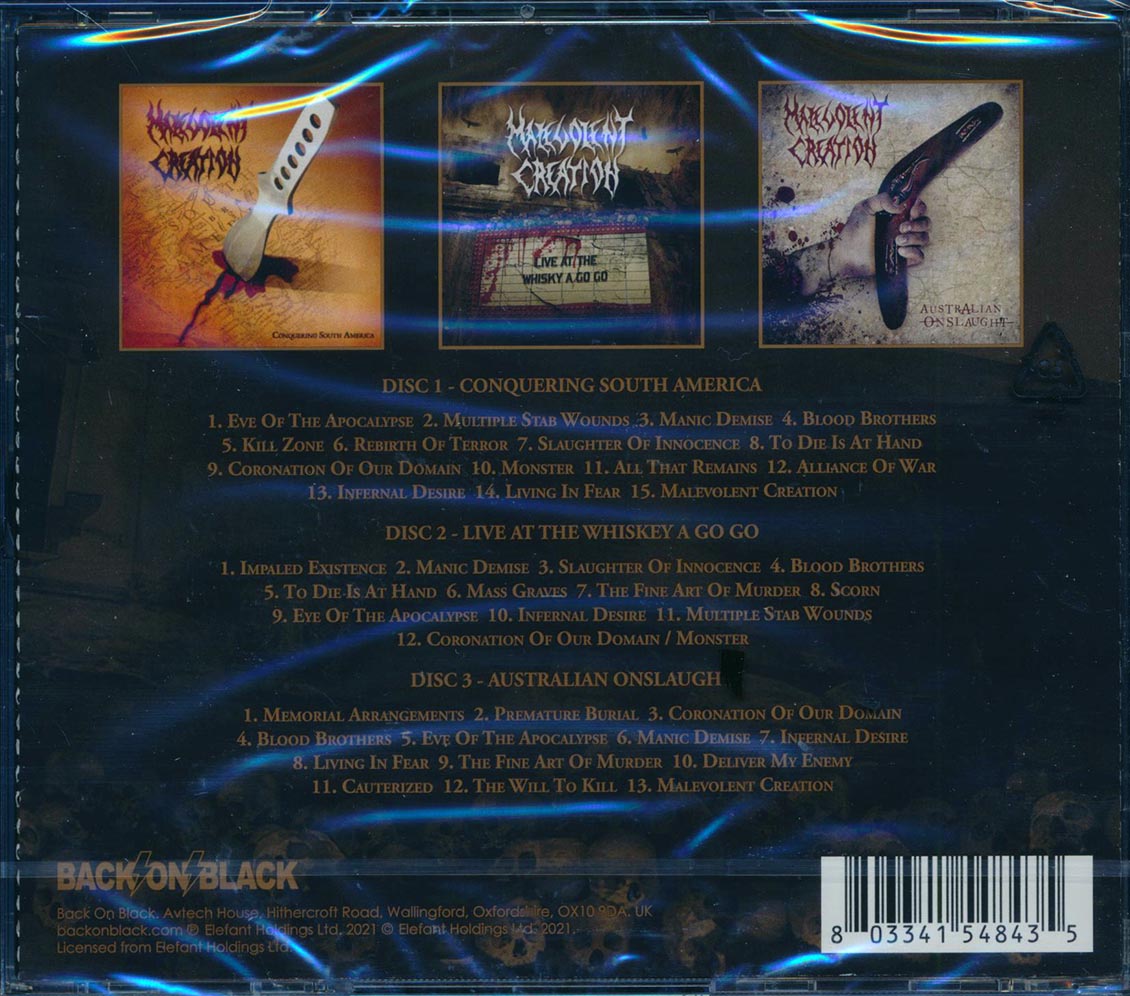 Malevolent Creation - Total Death Live! (3 albums on 2 CDs) (40 tracks) (3xCD)