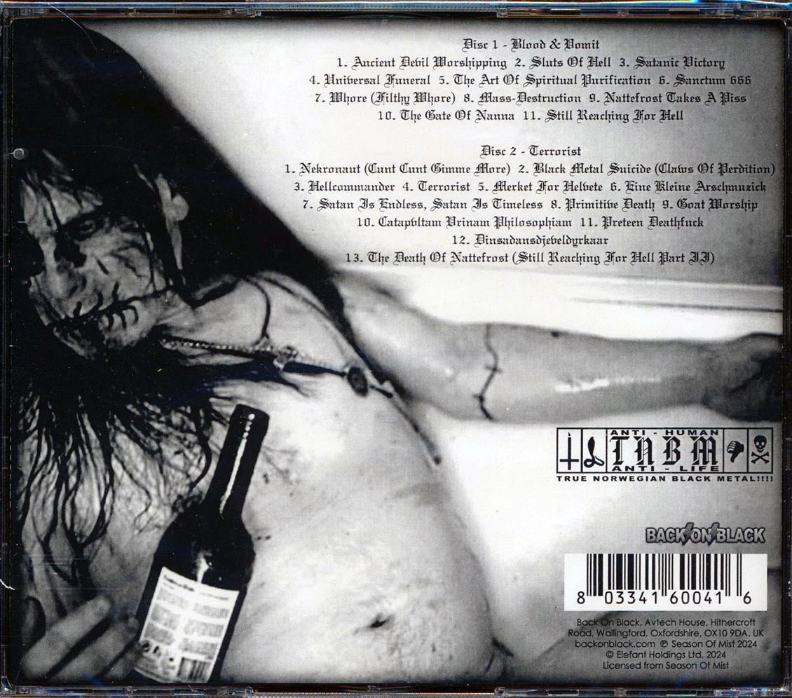 Nattefrost - Blood & Vomit + Terrorist (2 albums on 2 CDs) (24 tracks) (2xCD)