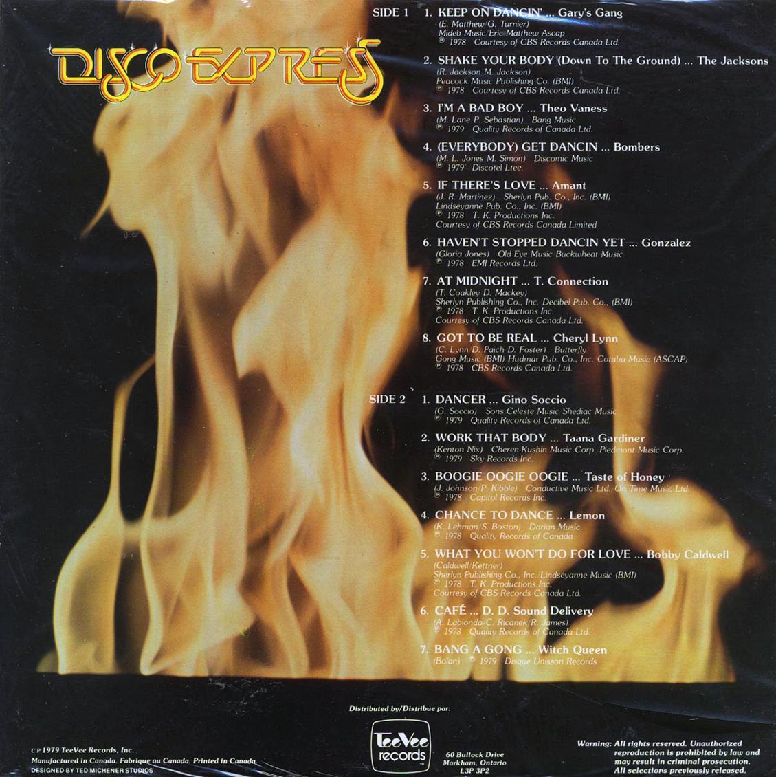 The Jacksons, Taste Of Honey, T Connection, Bombers, Witch Queen, Etc. - Red Hot Disco Express (die-cut jacket) (red vinyl)