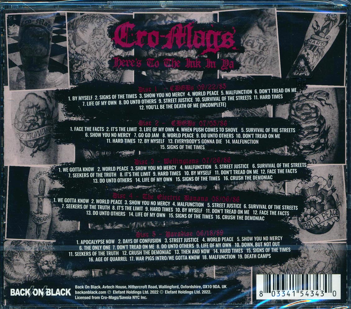 Cro-Mags - Here's To The Ink Of Ya (78 tracks) (5xCD)