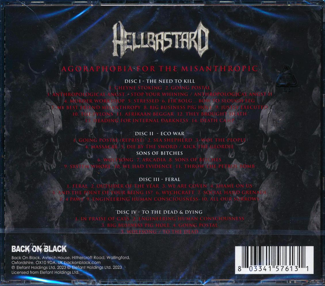 Hellbastard - Agoraphobia For The Misanthropic (40 tracks) (4xCD)