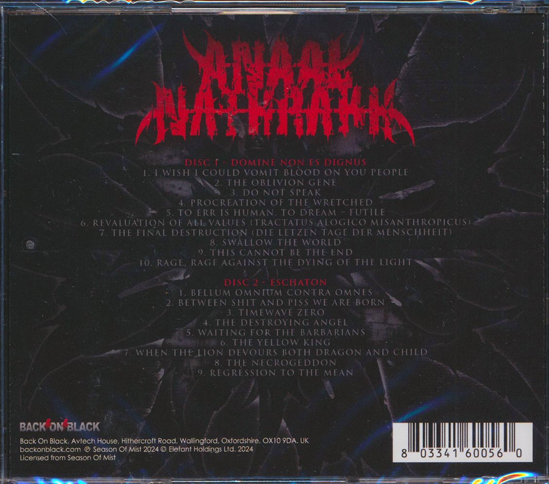 Anaal Nathrakh - Domine Non Es Dignus + Eschaton (2 albums on 2 CDs) (2xCD)