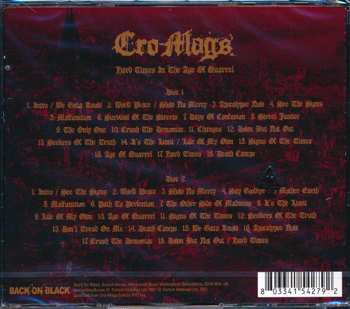 Cro-Mags - Hard Times In The Age Of Quarrel (36 tracks) (2xCD)