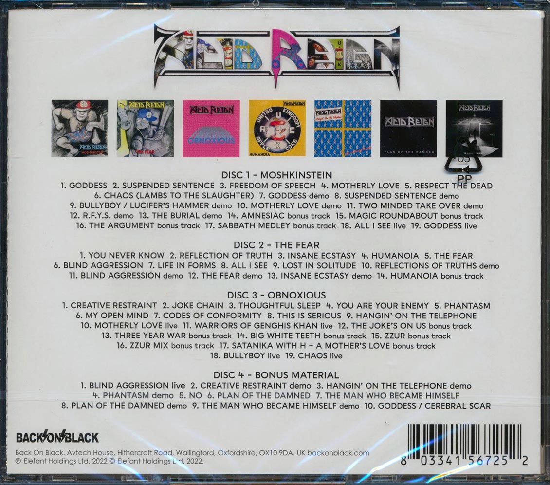 Acid Reign - Anthology 1987-2017 (62 tracks) (4xCD)