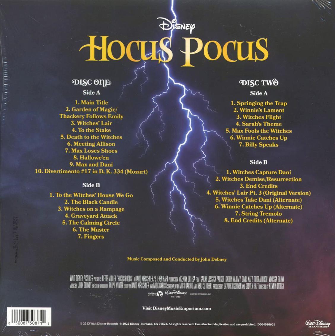 John Debney - Hocus Pocus Original Motion Picture Soundtrack (2xLP) (blue vinyl)