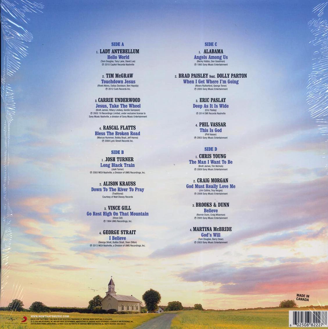 George Strait, Vince Gill, Lady Antebellum, Tim McGraw, Carrie Underwood, Etc. - Now That's What I Call Country: Songs Of Inspiration (2xLP)