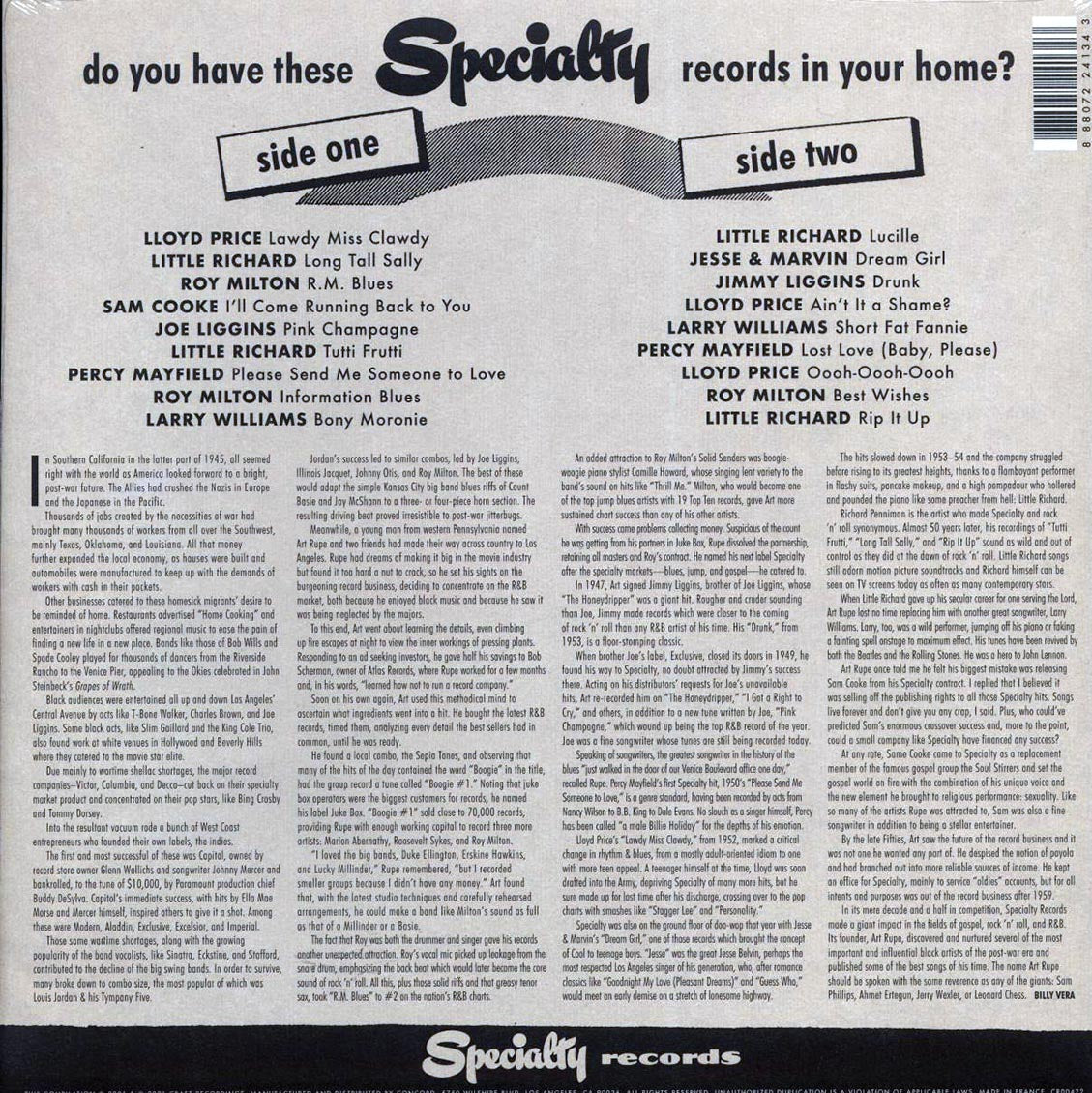 Little Richard, Lloyd Price, Joe Liggins, Roy Milton, Sam Cooke, Etc. - Rip It Up: The Best Of Specialty Records