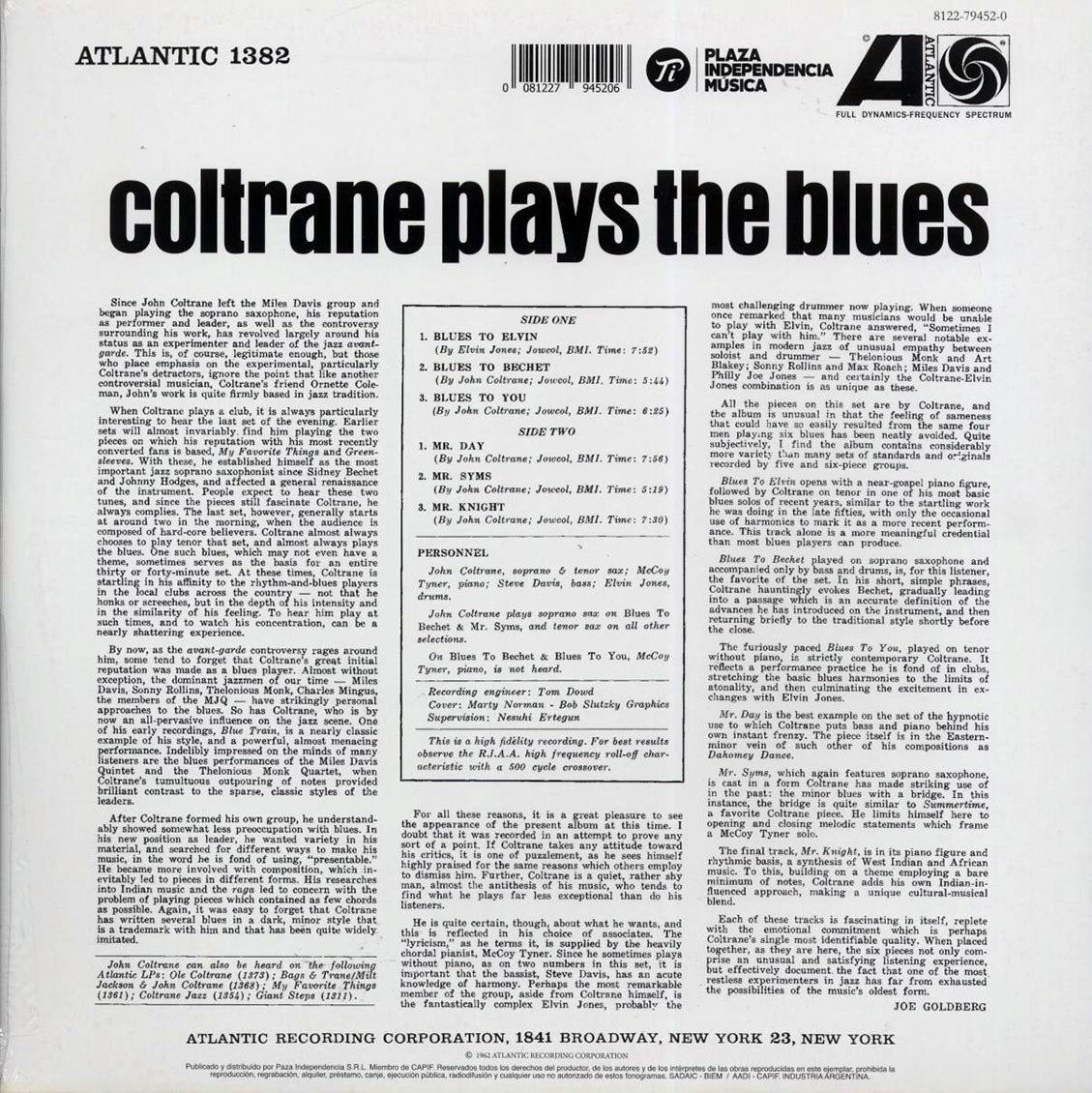 John Coltrane - Coltrane Plays The Blues