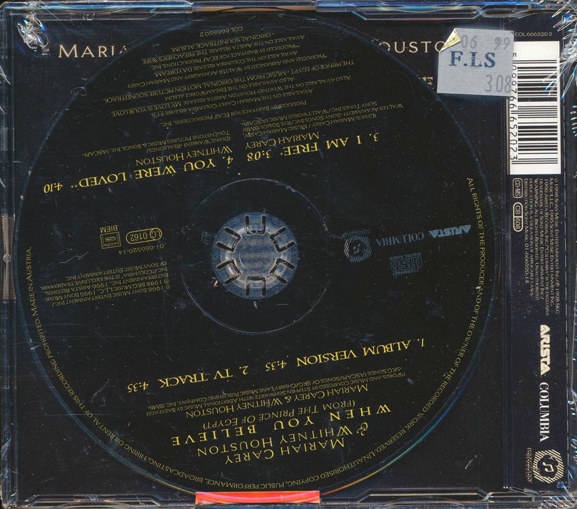 Mariah Carey, Whitney Houston - When You Believ: From The Prince Of Egypt