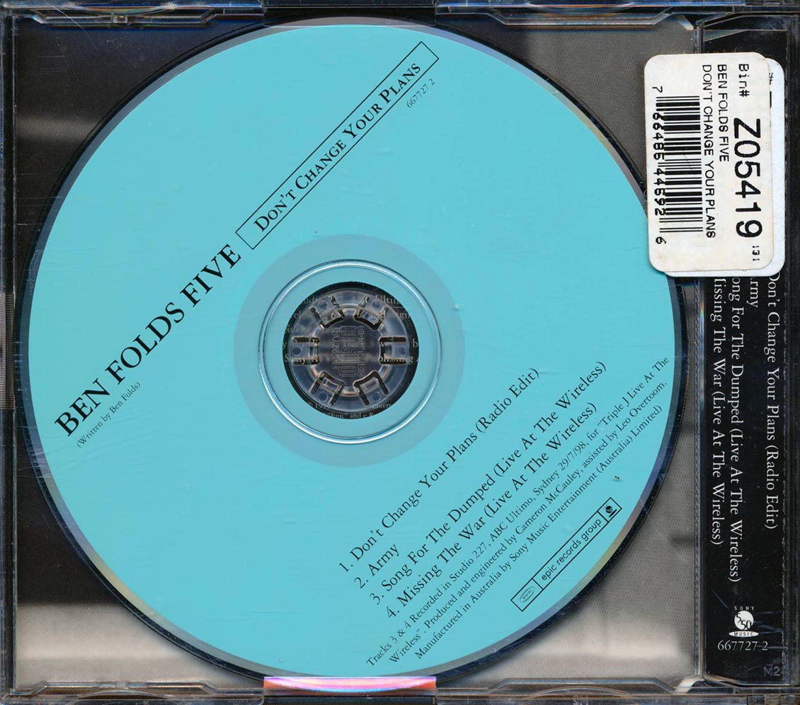 Ben Folds Five - Don't Change Your Plans